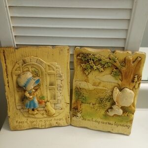 Gregory Campana Vintage 1970's 3D Wall Hangings Bundle Of Two